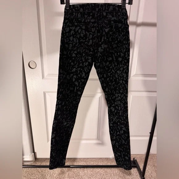 J brand black velvet Patterned Women's Pants Size 25 - Picture 7 of 8